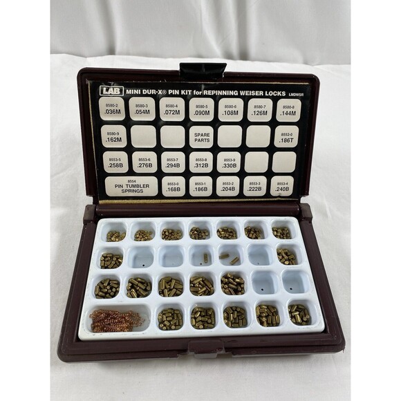 Lab Mini Dur-X Pin Kit For Repinning Weiser Lcoks LMDWSR - Picture 1 of 4